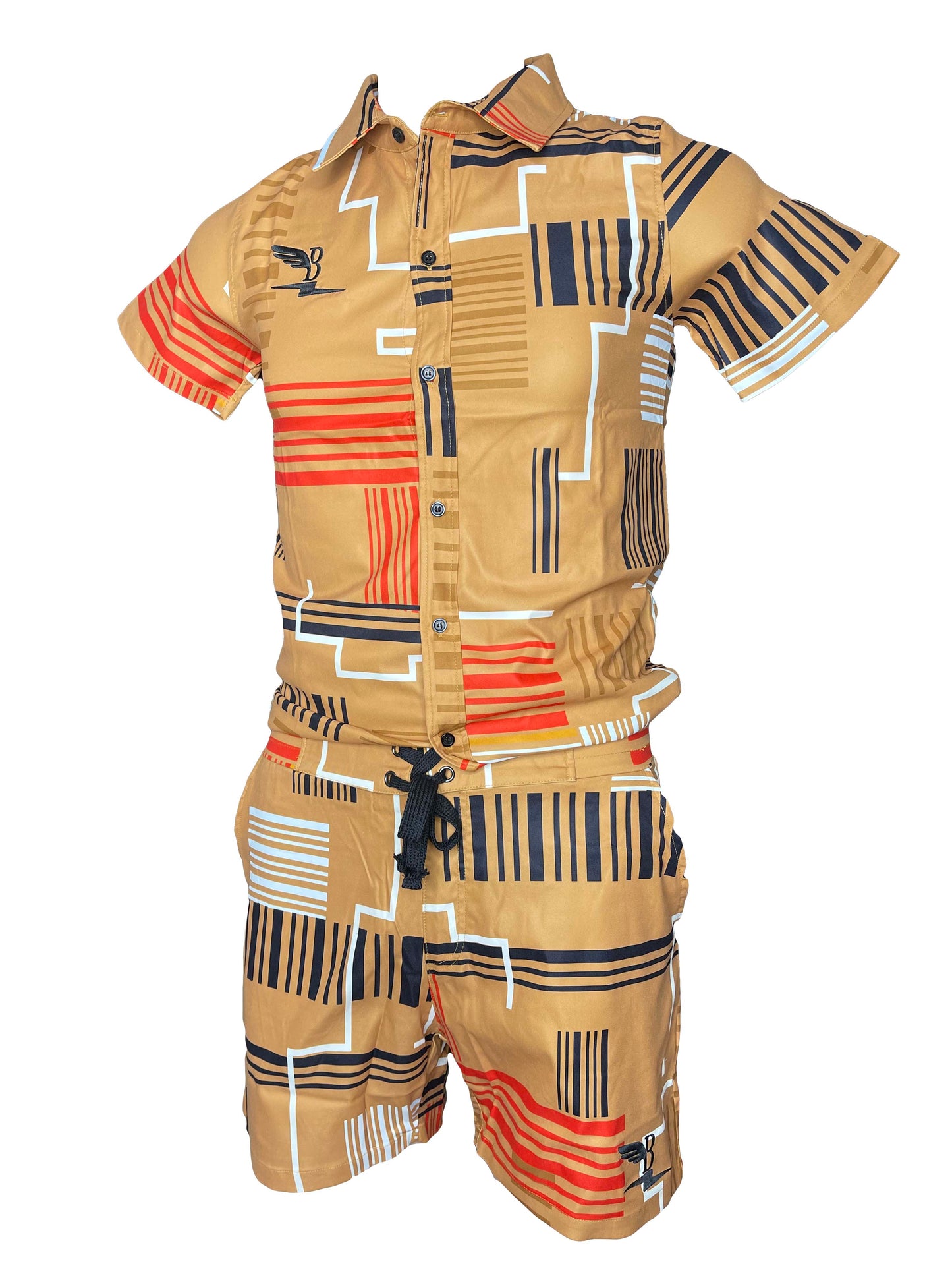 Signature Print Button Down Set