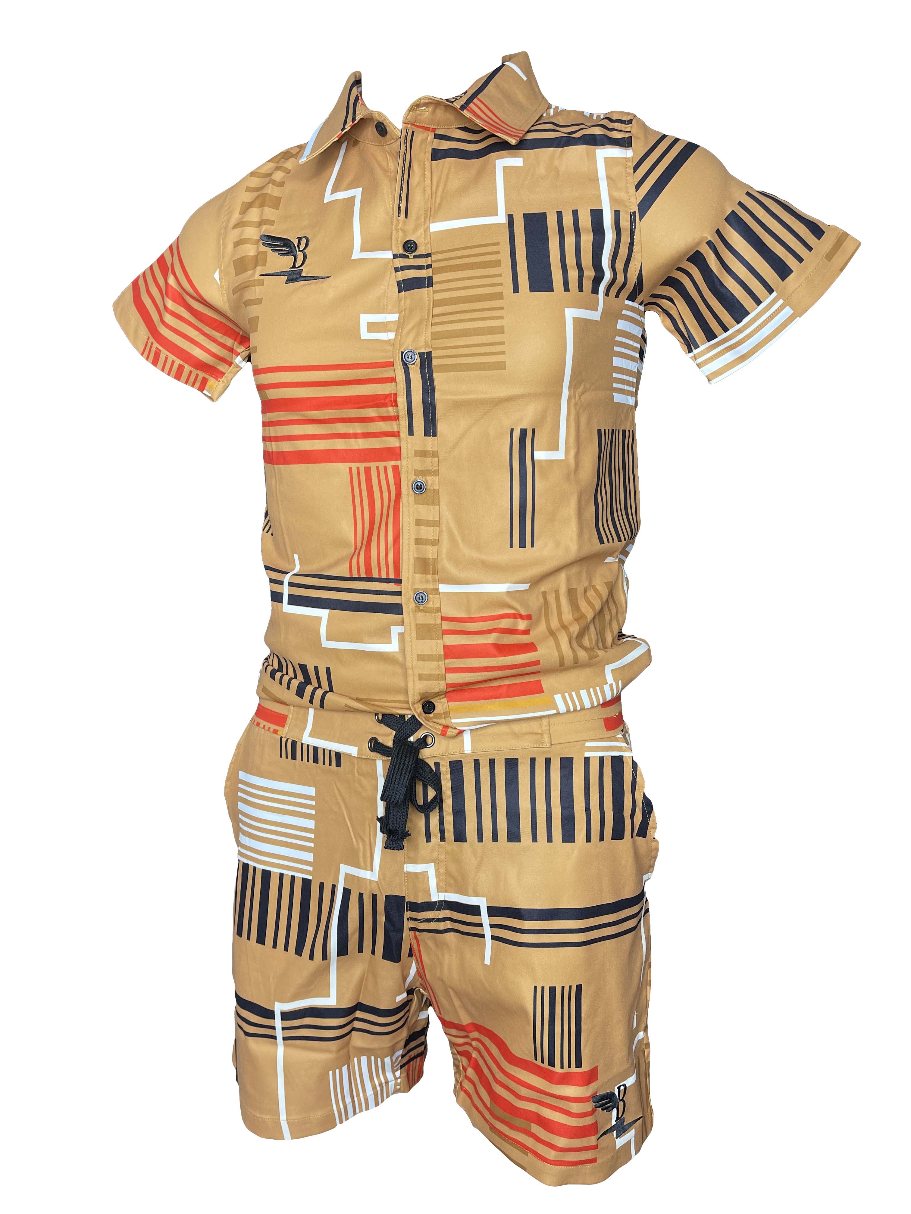 Signature Print Button Down Set